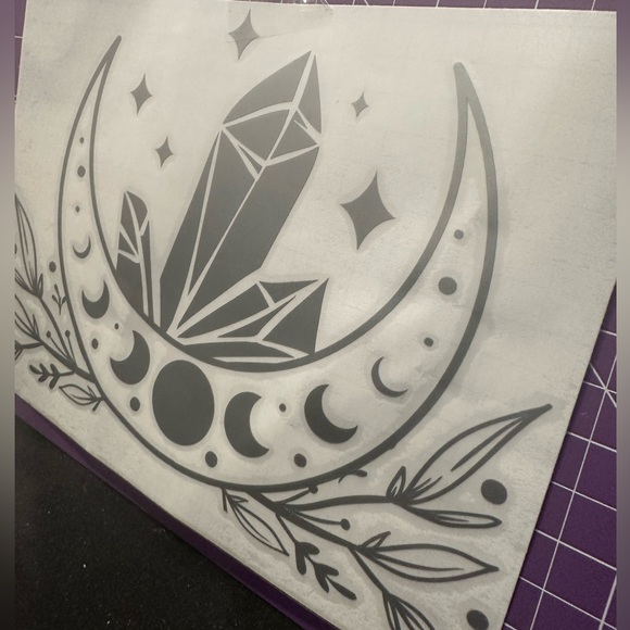 Large Custom Crystal&Moon Decal - Picture 2 of 4